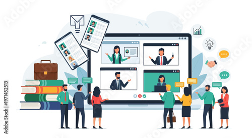 Online Meeting, Video Conference, Teamwork, Business Communication, Remote Work