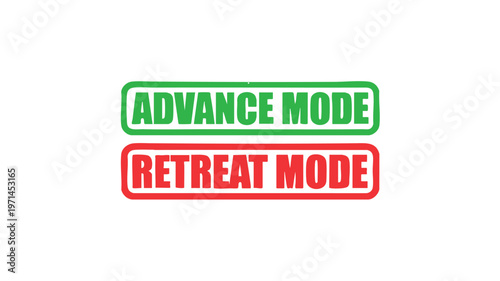 Advance Mode and Retreat Mode: A strategic display showcases the duality of Advance Mode and Retreat Mode, each with their own unique color, signaling contrasting directives.