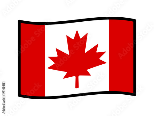 	カナダの国旗のイラスト素材2