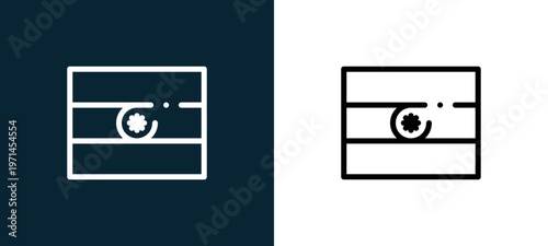 Two-color india outline icon pair in black and white, editable stroke vector illustration for web, mobile apps, UI design, branding, and print from diwali