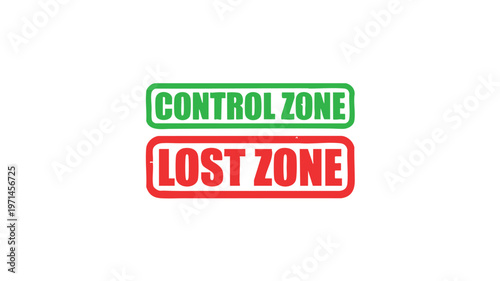 Clear distinction between a controlled area and a lost zone, symbolizing decision and consequence.