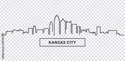 Photos Vector illustration kansas city skyline cityscape illustration with city name la