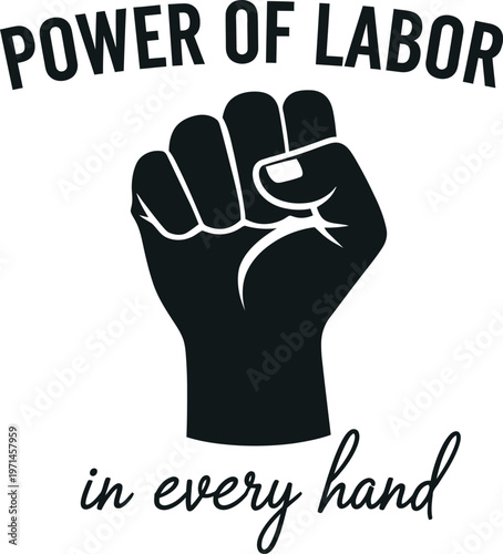 labor day hand icon. labor day logo 