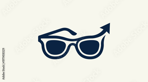 Visionary Glasses with Upward Arrow Logo