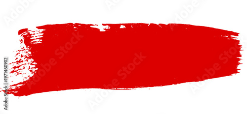 Free Download Bright red brush stroke bar title frame isolated on transparent background for attention grabbing text banner and overlay png - GFXLoad