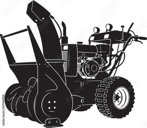 Snow blower, snow thrower, winter equipment, heavy duty, black