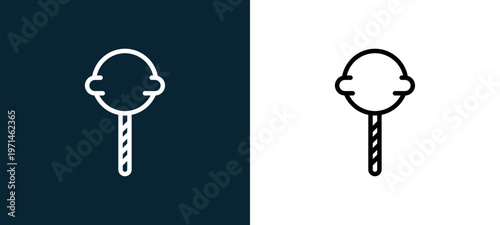 Two-color outline icon pair in black and white, editable stroke vector illustration for web, mobile apps, UI design, branding, and print from gastronomy