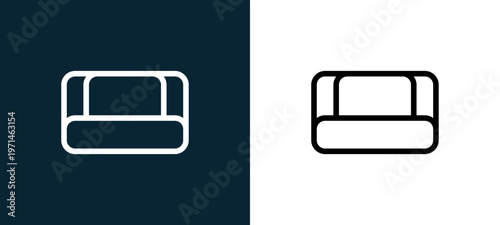 Two-color head outline icon pair in black and white, editable stroke vector illustration for web, mobile apps, UI design, branding, and print from table tennis