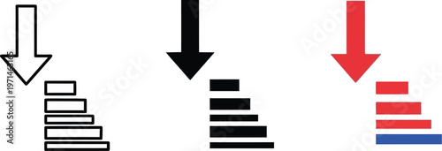 Alignment icons vector set showing text formatting tools with arrows and bars for professional graphic design and user interface layouts