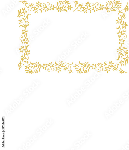 Title floral frame a delicate border of colorful leaves and blossoms description an ornate rectangular frame crafted from a lush arrangement of