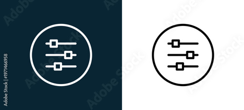 Two-color tings outline icon pair in black and white, editable stroke vector illustration for web, mobile apps, UI design, branding, and print from essentials