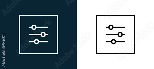 Two-color tings outline icon pair in black and white, editable stroke vector illustration for web, mobile apps, UI design, branding, and print from essentials