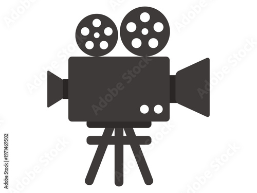 映画の撮影用ビデオカメラのイラスト素材2