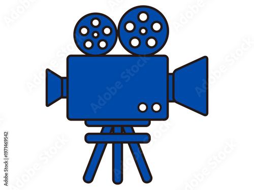 映画の撮影用ビデオカメラのイラスト素材4