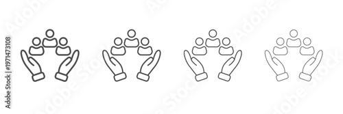 Human Service collection of icon styles