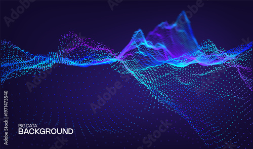 Digital technology ai abstract business blue background for future science and data banner concept. Network connection flow design for cyberspace and big data presentation.