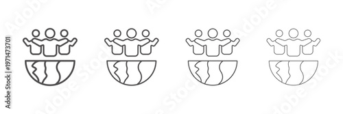 Population Growth collection of icon styles