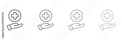 Healthcare collection of icon styles