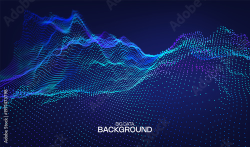 Digital technology ai abstract business blue background for future science and data banner concept. Network connection flow design for cyberspace and big data presentation.