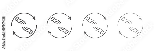 Billede på lærred Harmony collection of icon styles