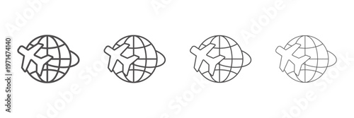 Tourism collection of icon styles