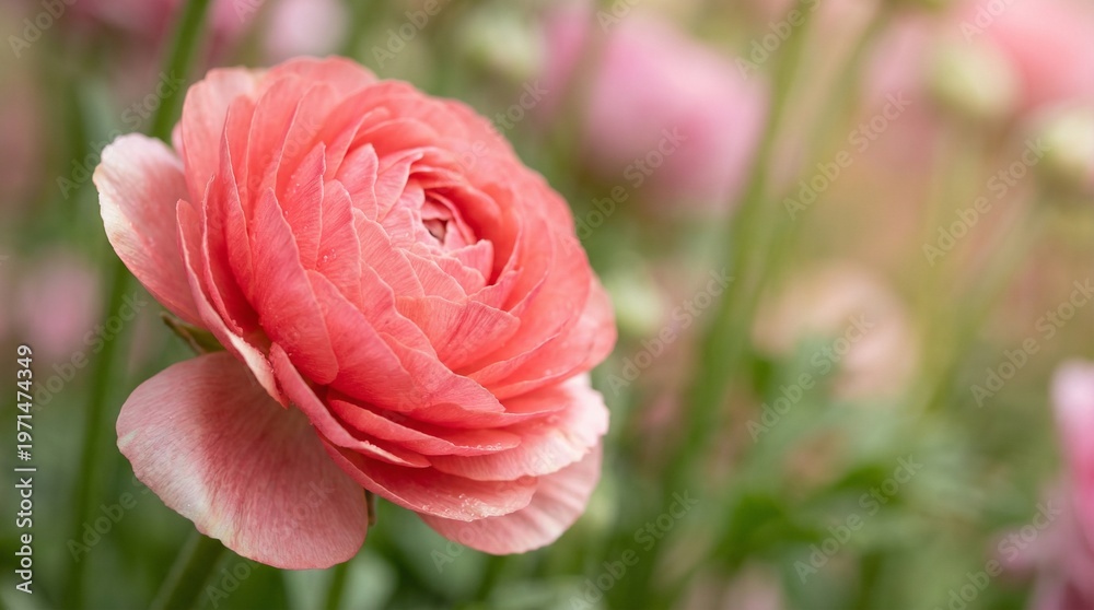 Obraz premium Close-up of soft pink flower petals with delicate texture and dew drops, creating a fresh and serene natural background.