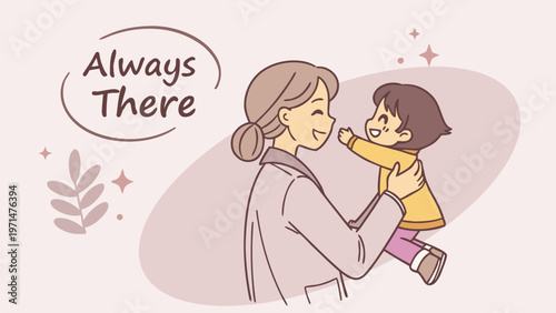 Tender mother holding child with loving expression, emotional care concept, perfect for parenting themes, Mother's Day, family bonding, and nurturing visuals.