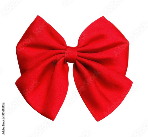 PNG Elegant red fabric bow.
