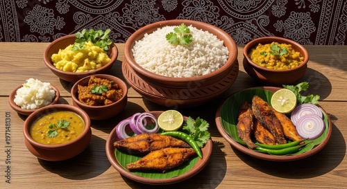pohela boishakh bengali new year food table setup