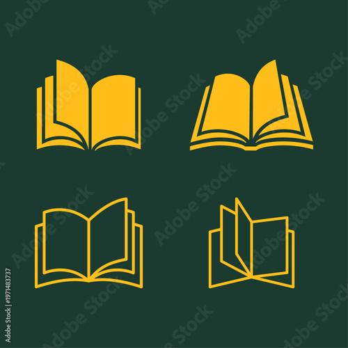 Open book artful useful trendy stylish design vector Illustration cute colorful background