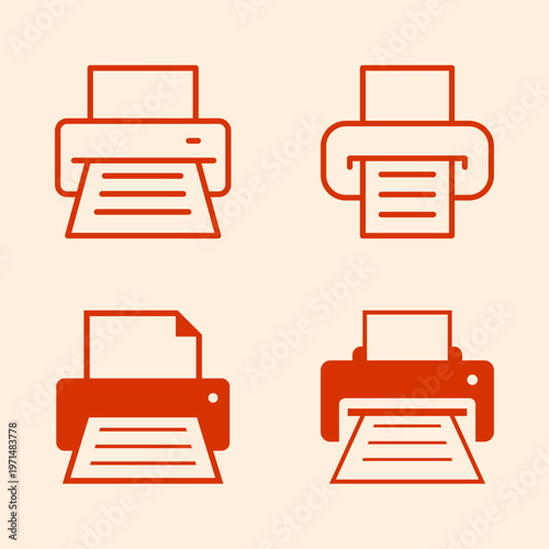 Printer artful useful trendy stylish design vector Illustration cute colorful background