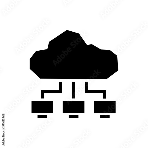 Intranet Cloud Glyph Icon