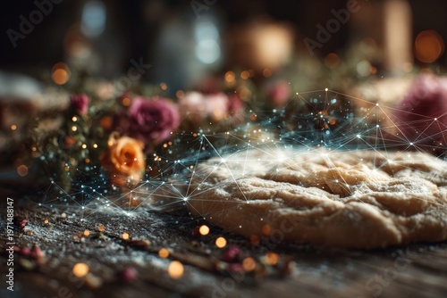 Tender moments: baking with love during easter celebrations. Internet communication icon. Intricate designs and family laughter: easter dough creations. Online collaboration concept.