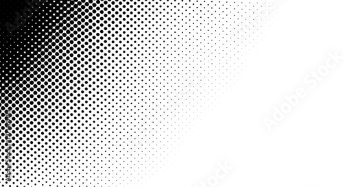 Halftone gradient with black and white dots pattern featuring dotted, monochromatic, texture with design element and graphic resource elements for