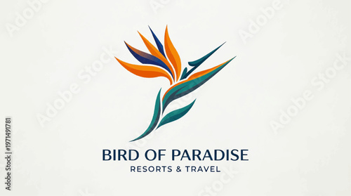 An abstract floral logo and vector illustration featuring an orange lotus leaf design for a nature-inspired spa business symbol and company art element