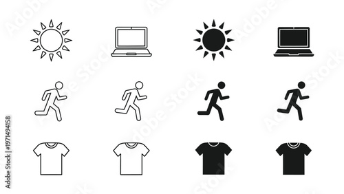 Weather and activity choices affecting clothing selection for outdoor running