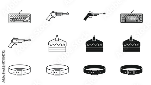 Surreal combination of everyday and unexpected objects in a grid layout