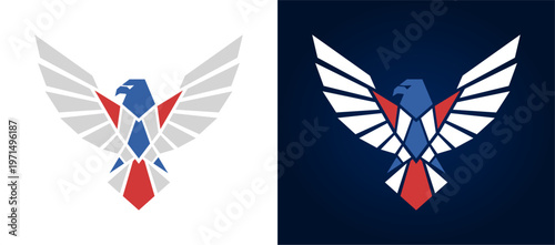 elegant polygonal logo for branding - eagle, hawk, falcon (artwork 1)