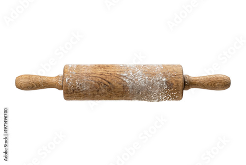 Cuadro en lienzo Classic wooden rolling pin with flour dust