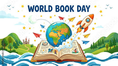 World Book Day Adventure: Open Book Launches Rocket, Globe, and Dreams for Education and Global Learning