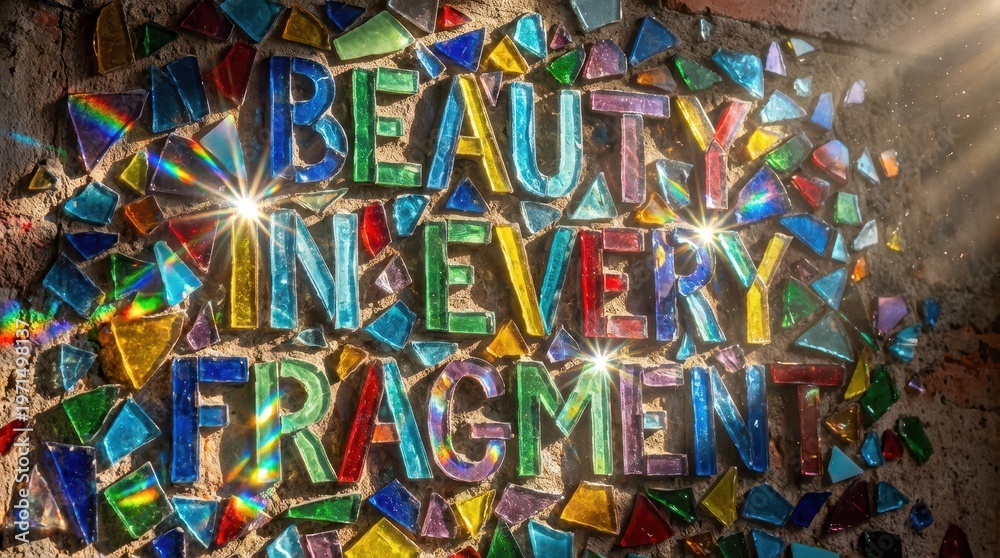 Fototapeta premium Beauty in Every Fragment Mosaic Art
