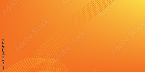Vector abstract background with dynamic orange waves, lines and particles.