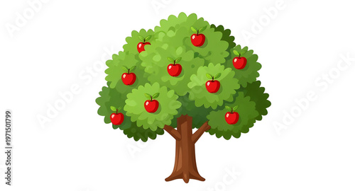 apple tree illustration, fruit tree illustration, apple orchard illustration, tree vector illustration, apple vector illustration, tree clipart design, apple clipart design, tree graphic design, apple