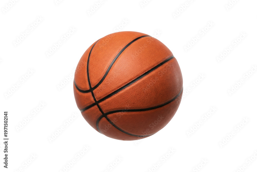 Fototapeta premium Classic orange basketball ball isolated on black