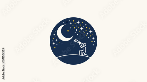 Observing the Stars Logo Design