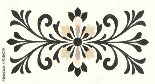 watercolor stylized flower illustration with symmetrical leaves and foliage isolated on white background design, artistic watercolor floral illustration with soft pastel colors and balanced compositio