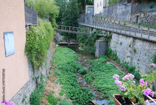 Un torrente che bagna il comune di Marradi in provincia di Firenze, Toscana, Italia.