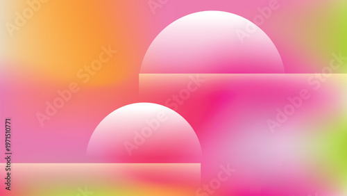 Colorful gradient overlay background with smooth abstract shapes and soft light blend, modern vibrant design for banner, poster and social media layout