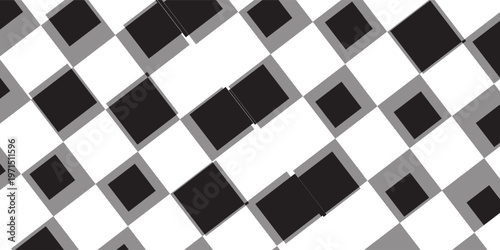white and black empty space vector Chess pattern. Background finish flag.