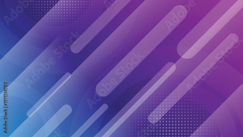 Abstract purple futuristic halftone background with various shape composition and smooth gradient overlay, modern vibrant design for banner, poster and digital media